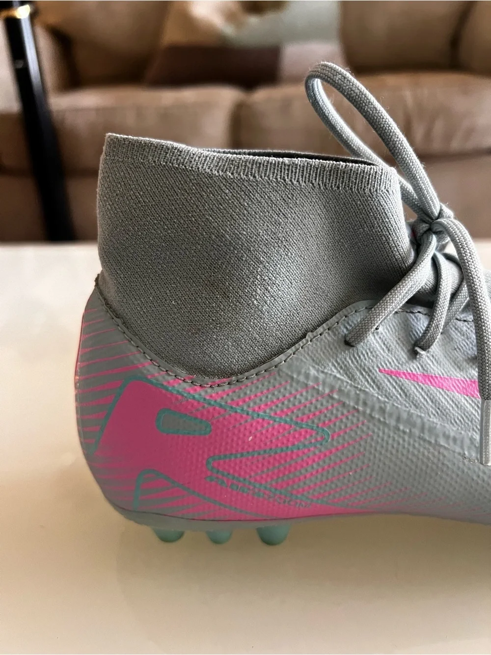 NIKE Zoom Mercurial Superfly 10 Academy AG Soccer Cleats Blue Pink - Picture 11 of 15